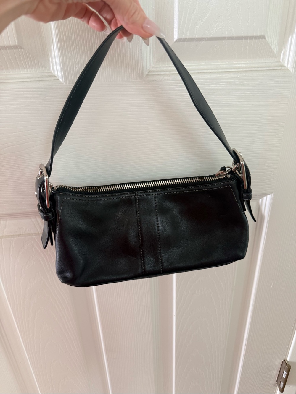 Vintage 2004 Y2K-era Coach Leather Demi Baguette Shoulder Bag